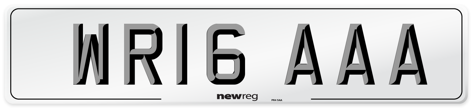 WR16 AAA Number Plate from New Reg